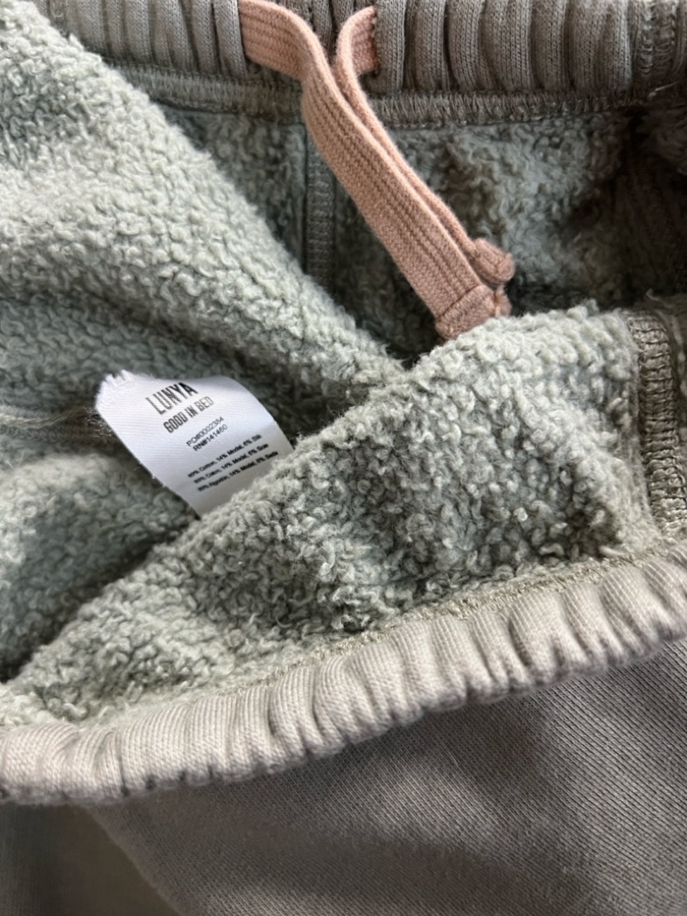 Lunya Silksweats Reversible Jogger Pants Shaded Olive Size L Luxury Lounge NWOT - Picture 7 of 10